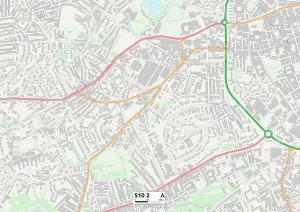 Sheffield S10 2 Postcode Sector Print Map