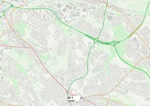 Sheffield S2 1 Print Map