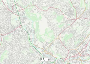 Sheffield S3 9 Print Map