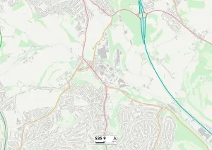 Sheffield S35 9 Postcode Sector Print Map