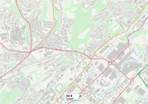 S - Sheffield Prints: Sheffield S4 8 Print Map Sector