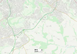 Sheffield S8 8 Postcode Sector Print Map