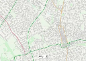Sutton SM1 2 Print Map Sector