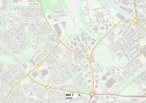 Swindon SN5 7 Postcode Sector Print Map