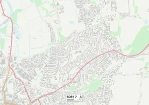 Test Valley SO51 7 Postcode Sector Print Map