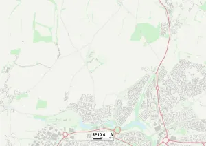 Test Valley SP10 4 Postcode Sector Print Map