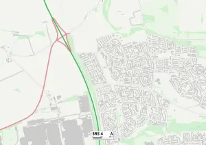 Sunderland SR5 4 Print Map Postcode Sector