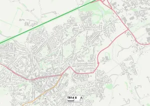 TR - Truro Prints: Cornwall TR14 8 Print Map