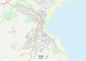 Cornwall TR18 5 Print Map