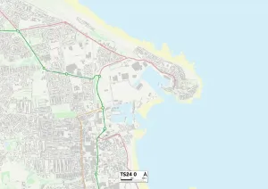TS - Middlesbrough Prints: Hartlepool TS24 0 Postcode Sector Print Map