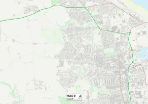 TS - Middlesbrough Prints: Hartlepool TS26 0 Print Map Sector