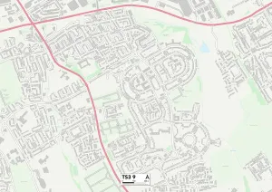 TS - Middlesbrough Prints: Middlesbrough TS3 9 Print Map Sector