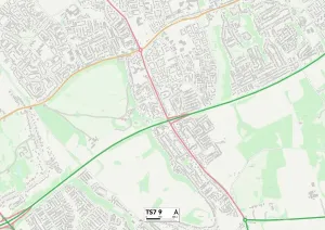 TS - Middlesbrough Prints: Middlesbrough TS7 9 Print Map Sector