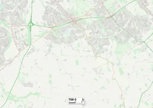 Middlesbrough TS8 0 Postcode Sector Print Map