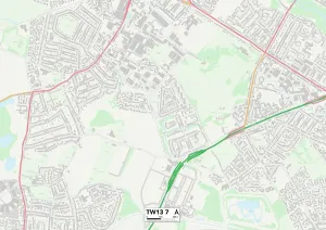 Hounslow TW13 7 Print Map Sector