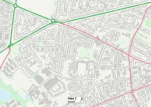 Hounslow TW4 7 Print Map Sector