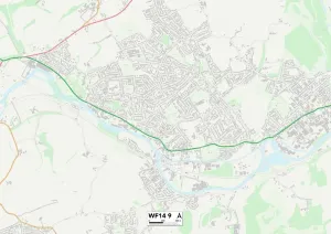 WF14 9 Print Map of Kirklees Postcode Sector
