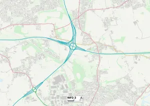 Leeds WF3 3 Postcode Sector Print Map