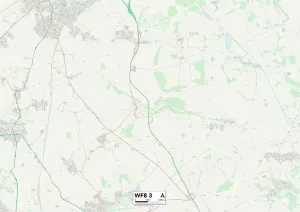 Wakefield WF8 3 Print Sector Map