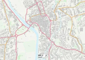 WR - Worcester Prints: Worcester WR1 2 Print Map Sector