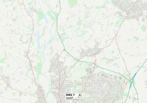 Worcester WR3 7 Print Map Sector