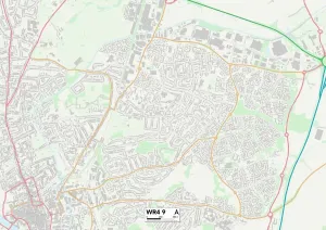 Worcester WR4 9 Print Map Sector