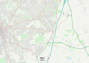 WR - Worcester Prints: Worcester WR5 1 Postcode Sector Print Map