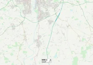 Worcester WR5 3 Postcode Sector Print Map