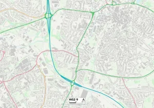 WS - Walsall Prints: Walsall WS2 9 Postcode Sector Map Print