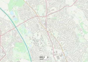WS - Walsall Prints: Walsall WS3 2 Postcode Sector Map Print