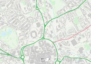 Wolverhampton WV1 1 Print Map Sector Guide