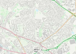 Wolverhampton WV14 6 Print Map Sector Guide