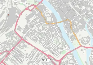 York YO1 6 Print Map Postcode Sector
