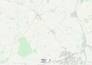 York YO8 3 Print Map Postcode Sector