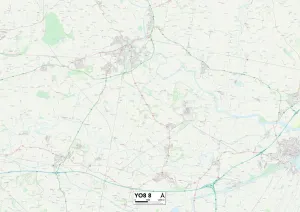 York YO8 8 Print Map Postcode Sector