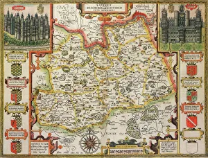 Surrey Historical John Speed 1610 Map Surrey Historical John Speed 1610 Map