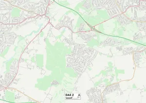 Bexley DA5 2 Postcode Sector Print Map