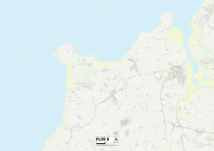 PL - Plymouth Prints: Cornwall PL28 8 Print Map