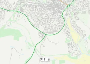 Cornwall TR1 2 Print Map