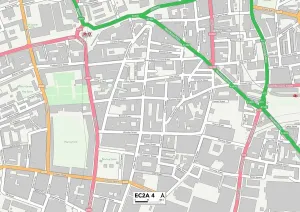 Hackney EC2A 4 Print Map