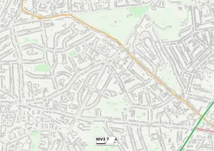 UK Map Prints: Wolverhampton WV3 7 Print Postcode Sector Map