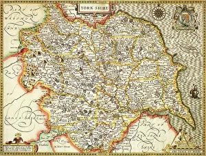 Yorkshire Historical John Speed 1610 Map Yorkshire Historical John Speed 1610 Map