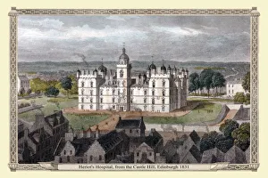 Heriot's Hospital, from the Castle Hill, Edinburgh 1831 Heriot's Hospital, from the Castle Hill, Edinburgh 1831