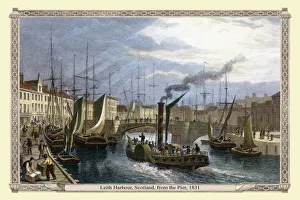 Leith Harbour near Edinburgh Scotland, from the Pier 1831 Leith Harbour near Edinburgh Scotland, from the Pier 1831