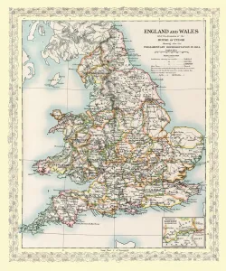 Map of England and Wales as it appeared after the Accession of The House of Tuder Map of England and Wales as it appeared after the Accession of The House of Tuder