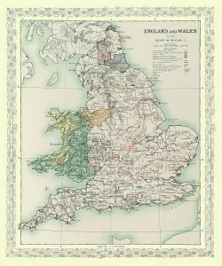 Map of England and Wales as it appeared in the Reign of Edward I Map of England and Wales as it appeared in the Reign of Edward I