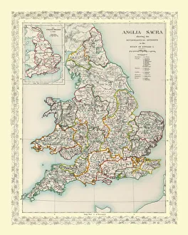 Map of England and Wales showing the Ecclesiastical Divisions in the reign of Edward I Map of England and Wales showing the Ecclesiastical Divisions in the reign of Edward I