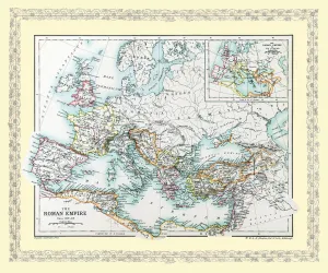 Map of Europe as it appeared in Roman Times circa AD 350 Map of Europe as it appeared in Roman Times circa AD 350