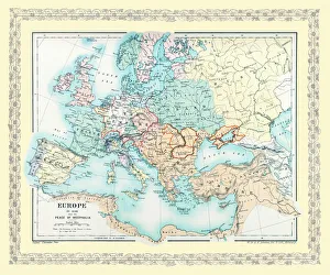 Map of Europe showing how it appeared after the Peace of Westphalia 1648AD Map of Europe showing how it appeared after the Peace of Westphalia 1648AD