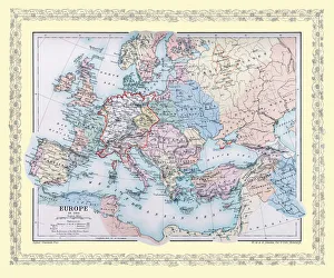Map of Europe showing how it appeared in the year AD 1360 Map of Europe showing how it appeared in the year AD 1360